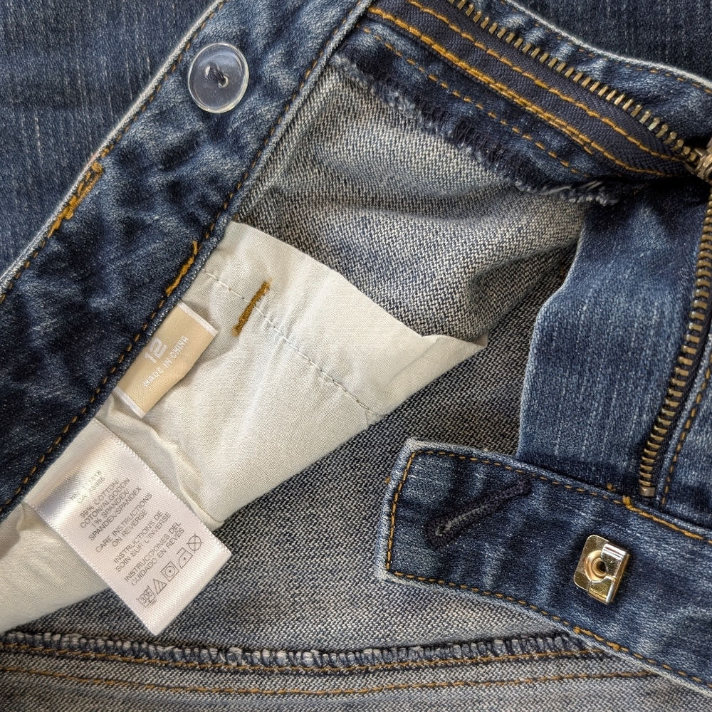 Michael Kors Ankle Zipper Cropped Jeans! Size 12! - Picture 4 of 8
